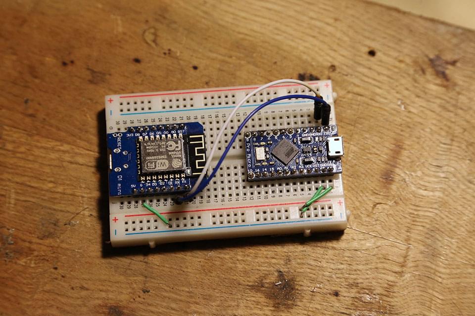Early test using Arduino Pro Micro and a Wemos D1 Mini