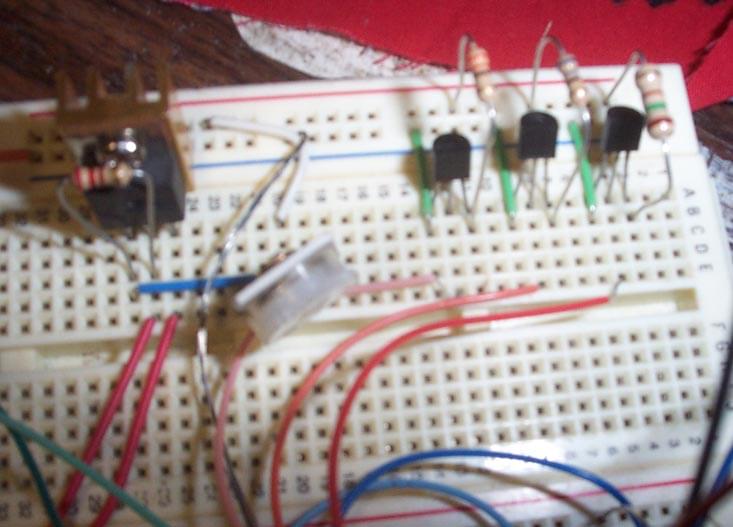 The transistor + resistor coupling