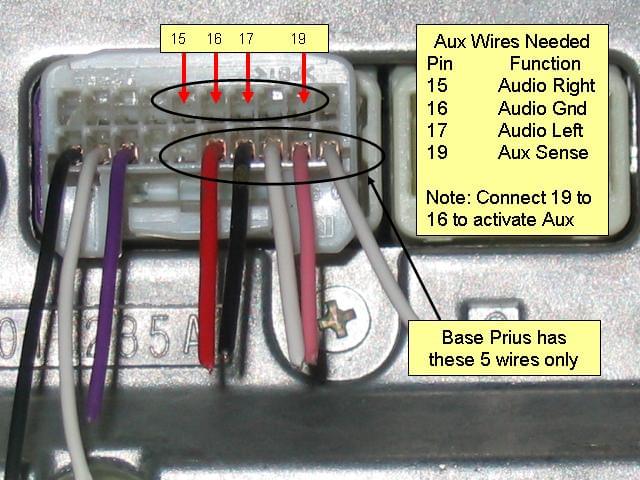 Adding a free Aux in to a 2007 Prius | Coreforge 2007 tundra fog light wires diagram 