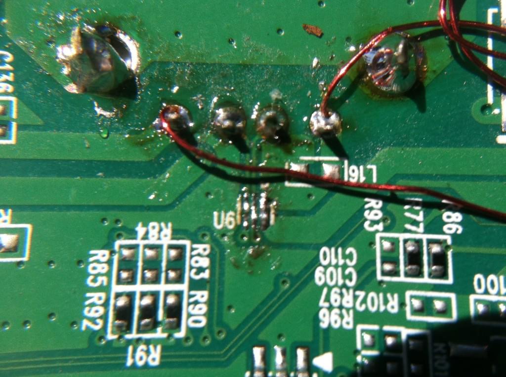 Extremely small solder points! It took me a number of tries before I got it.